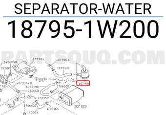Nissan 187951W200 SEPARATOR-WATER