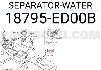 Nissan 18795ED00B SEPARATOR-WATER