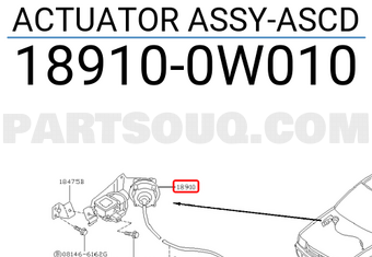 Nissan 189100W010 ACTUATOR ASSY-ASCD