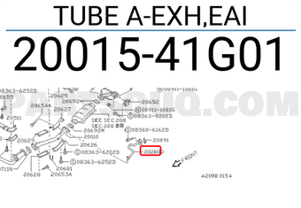Nissan 2001541G01 TUBE A-EXH,EAI