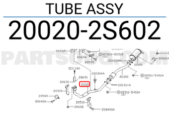 Nissan 200202S602 TUBE ASSY