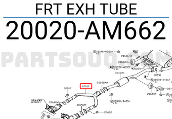 Nissan 20020AM662 FRT EXH TUBE