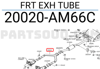 Nissan 20020AM66C FRT EXH TUBE