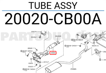 Nissan 20020CB00A TUBE ASSY