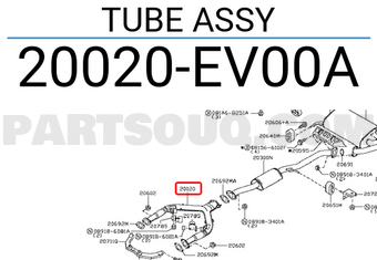 Nissan 20020EV00A TUBE ASSY