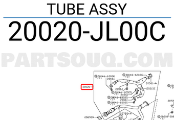 Nissan 20020JL00C TUBE ASSY