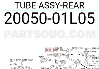 Nissan 2005001L05 TUBE ASSY-REAR
