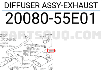 Nissan 2008055E01 DIFFUSER ASSY-EXHAUST
