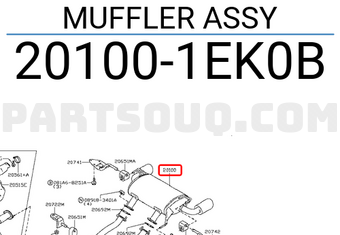 Nissan 201001EK0B MUFFLER ASSY
