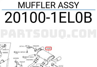 Nissan 201001EL0B MUFFLER ASSY