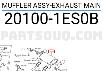 Nissan 201001ES0B MUFFLER ASSY-EXHAUST MAIN