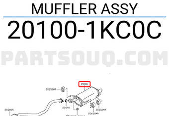 Nissan 201001KC0C MUFFLER ASSY