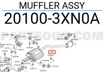 Nissan 201003XN0A MUFFLER ASSY