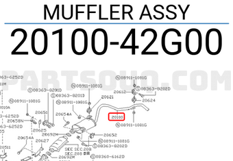 Nissan 2010042G00 MUFFLER ASSY