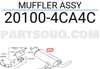 Nissan 201004CA4C MUFFLER ASSY