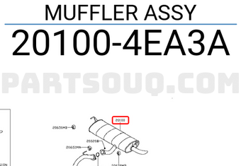 Nissan 201004EA3A MUFFLER ASSY