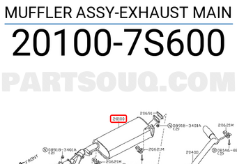 Nissan 201007S600 MUFFLER ASSY-EXHAUST MAIN