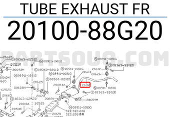 Nissan 2010088G20 TUBE EXHAUST FR