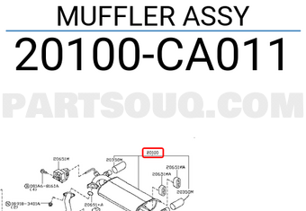 Nissan 20100CA011 MUFFLER ASSY