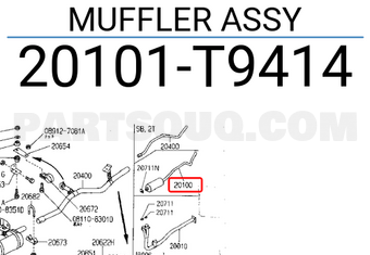 Nissan 20101T9414 MUFFLER ASSY