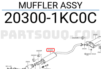 Nissan 203001KC0C MUFFLER ASSY