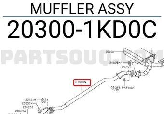 Nissan 203001KD0C MUFFLER ASSY