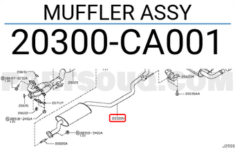 Nissan 20300CA001 MUFFLER ASSY