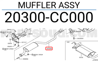 Nissan 20300CC000 MUFFLER ASSY