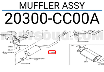 Nissan 20300CC00A MUFFLER ASSY