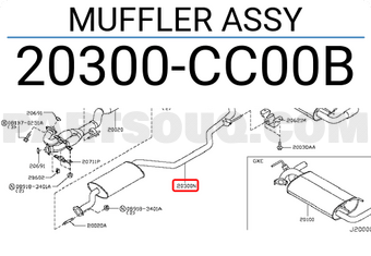 Nissan 20300CC00B MUFFLER ASSY