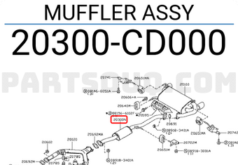 Nissan 20300CD000 MUFFLER ASSY