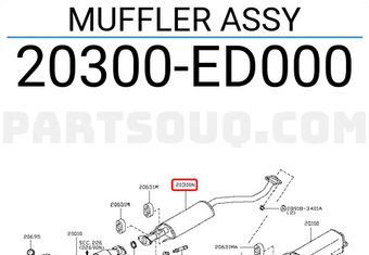 Nissan 20300ED000 MUFFLER ASSY