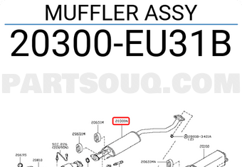 Nissan 20300EU31B MUFFLER ASSY