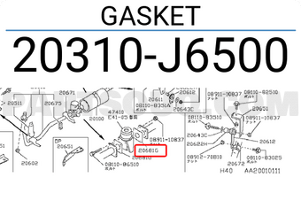 Nissan 20310J6500 GASKET