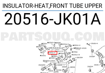 Nissan 20516JK01A INSULATOR-HEAT,FRONT TUBE UPPER