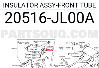 Nissan 20516JL00A INSULATOR ASSY-FRONT TUBE