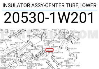 Nissan 205301W201 INSULATOR ASSY-CENTER TUBE,LOWER