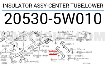 Nissan 205305W010 INSULATOR ASSY-CENTER TUBE,LOWER