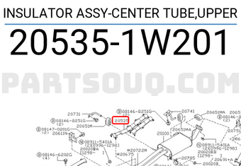 Nissan 205351W201 INSULATOR ASSY-CENTER TUBE,UPPER