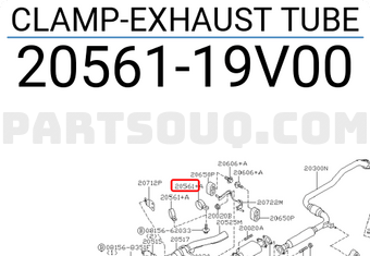 Nissan 2056119V00 CLAMP-EXHAUST TUBE