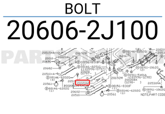 Nissan 206062J100 BOLT