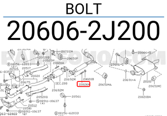 Nissan 206062J200 BOLT