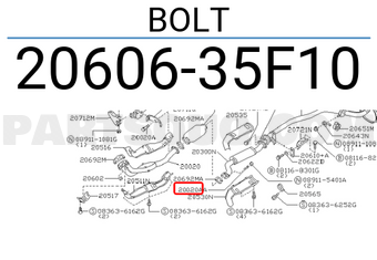 Nissan 2060635F10 BOLT