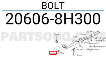 Nissan 206068H300 BOLT
