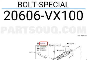 Nissan 20606VX100 BOLT-SPECIAL
