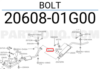 Nissan 2060801G00 BOLT