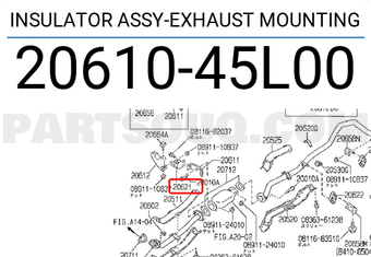 Nissan 2061045L00 INSULATOR ASSY-EXHAUST MOUNTING