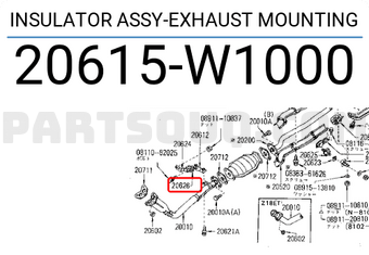 Nissan 20615W1000 INSULATOR ASSY-EXHAUST MOUNTING