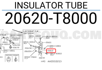 Nissan 20620T8000 INSULATOR TUBE