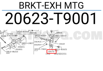 Nissan 20623T9001 BRKT-EXH MTG